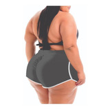 Shorte De Lycra Levanta Bumbum Forrado Pluz Size G1 Ao G6