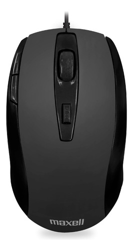 Mouse Usb Optico Maxell Mowr-105 Ergonomico Sensor 1600dpi Color Negro