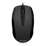 Mouse Usb Optico Maxell Mowr-105 Ergonomico Sensor 1600dpi Color Negro