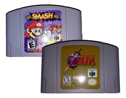 Legend Of Zelda Ocarina Of Time N64 + Super Smash Bros R-pr0