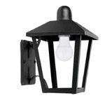 Farol Jardin Exterior Chapa Cuadrado Pared Apto Led