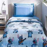 Manta Casal Padrão Flannel Disney Lillo Stitch Cobertor