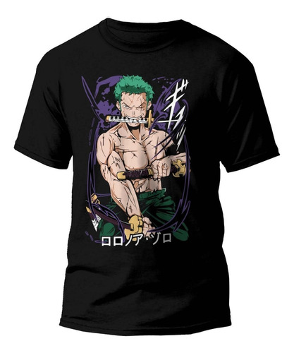 Polera Anime One Piece Roronoa Zoro Luffi