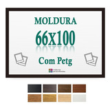Moldura 66x100 Cm Com Petg P/ Arte Poster Painel Decorativo