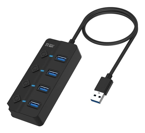 Hub Usb Haxly Hubi U4-s 4 En 1 Port 4x 3.0 5gbps C/ Switch