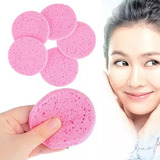 Esponjas Para Limpieza Facial Rosada Comprimida 50 Unidades