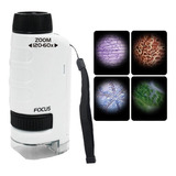 60x-120x Mini Microscopio De Mano Portátil Con Luz Led