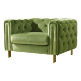 Acanva Collection Chesterfield - Sofa Vintage De Terciopelo
