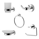 Set Accesorios Baño Peirano Linea 3000 5 Piezas Metalico