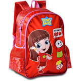 Mochila Escolar Infantil Beijinho Gi Aventureira Luccas Neto