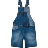 Jardineira Jeans Menino Infantil Carinhoso Ref. 89186