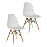 Set De 2 Sillas Holly Estilo Eames Comedor Color Blanco