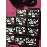 Parche Pvc Policía Estatal Plastisol Contactel Velcro 