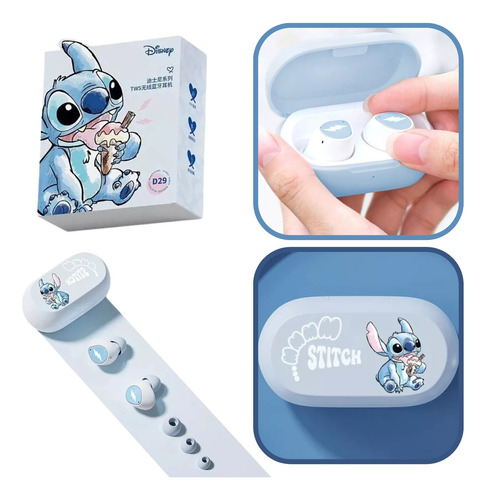 Fone De Ouvido Bluetooth D29 Disney Lilo & Stitch In Ear