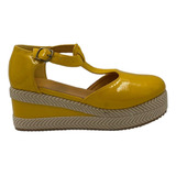 Zapato Panchita Amarillo Charol Plataforma A157-s30