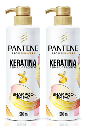  Shampoo Pantene Keratina 2 Unidades De 510 Ml C/u