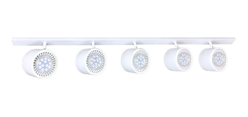 Aplique Barral Riel 1 Metro 5 Spots Ar111 Led 12w Completo Cabezales Tacho Móviles Luces Led Incluidas Gu10 220v