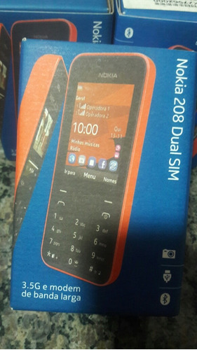 Nokia 208  3.5 G  Caixa Novo.
