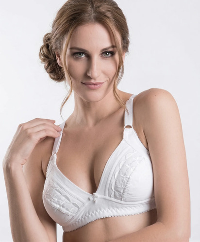 Ropa Interior Para Mujer Paquete De 3 Brassiere Clasico Sin Varilla Tela De Algodon Tirante Ancho Busto Pesado 031 | Meses sin interés