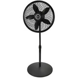 Ventilador De Pedestal Oscilante Negro De 3 Velocidades Ermn