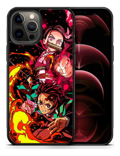 Funda Para iPhone Tanjiro Y Nezuko Demon Slayer Tpu Case 