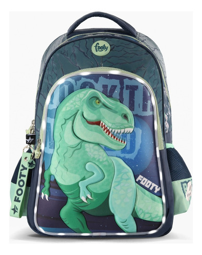 Mochila Espalda 18 PLG Dinosaurio Con Led Footy