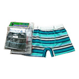 Pack X6 Boxer Niño Rayado Antillitas Con Elastico