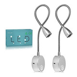 Lámpara Lectura Led Montaje Pared Cama Rotacion 360g Pack 2