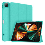 Funda Para iPad 12 Pro C/soporte De Lapiz Aqua