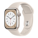 Apple Watch (gps) Series 8 41mm Caja 41mm De  Aluminio  Blanca Estelar Correa  Blanca Estelar Y Patrón