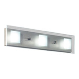 Aplique 3 Luces Batti 18w Acero Vidrio Templado 4623ac King