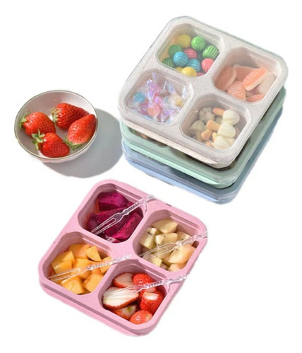 Topper Lunch Portavianda Ecologico Fiambrera Con 4 Color [u]