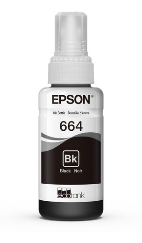 Tinta Epson T664 Negro Original T664120 L200 L355 L455 L555