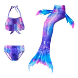 Traje De Baño Cola De Sirena Bikini Cosplay Niñas Nadar Ropa