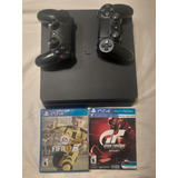 Playstation 4 Ps4 Slim Usada 2 Joysticks + 10 Juegos