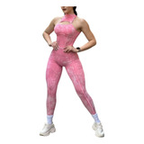 Enterizo Deportivo Completo Jaspeado Gym Dama Casual