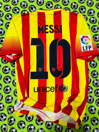 Jersey Nike Fc Barcelona 2013 2014 Senyera Lionel Messi S