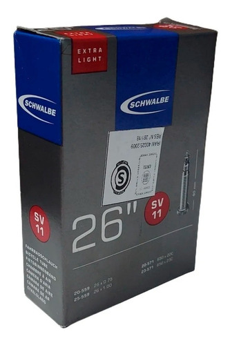 Cámara P/ Bici Schwalbe Rod 26 V / Presta 40 Mm Sv11