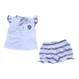 Pijama Infantil Vasco Curto Feminino Oficial