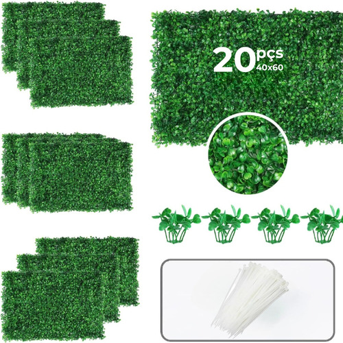 20 Placas Grama Artificial Buchinhos Para Jardim Vertical