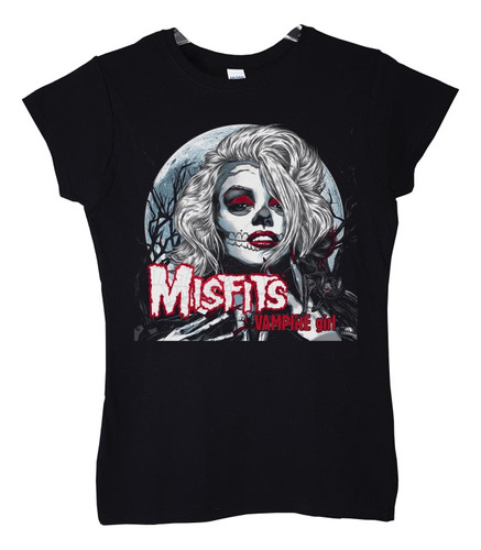 Polera Mujer Misfits Vampire Girl Punk Abominatron