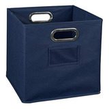 Papelera De Tela Plegable Niche Cubo - Azul