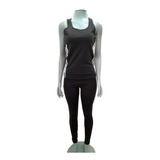 Conjunto Deportivo Dama 3pzas Leggins +chaqueta +blusa Black