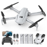 Drone Rc Con Cámara 4k Y 3 Baterías Para Principiantes