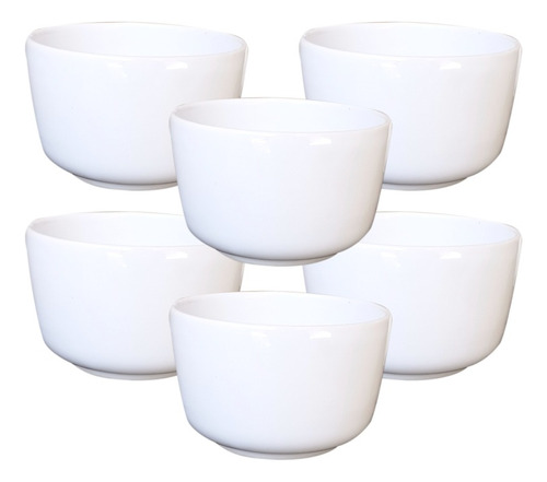 6 Bowls Compoteras Snack Ceramica Cazuela Cerealero - 