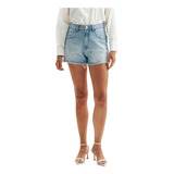 Short Jeans Lança Perfume Relaxed High Ou24 Azul Feminino