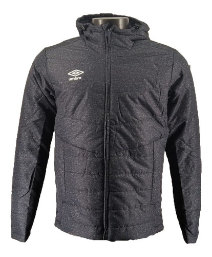 Campera Abrigo Umbro Thermal C/capucha Original Moda Grs/bco