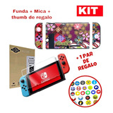 Kit Nintendo Switch  Case Protector + Mica + Thumb