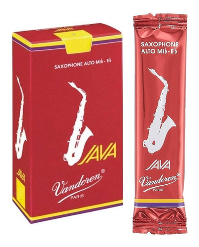 Palheta Vandoren Java Red Vermelha - Sax Alto - Escolha Nº