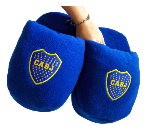 Pantuflon, Pantufla De Boca Xeneize Azul Y Amarilla